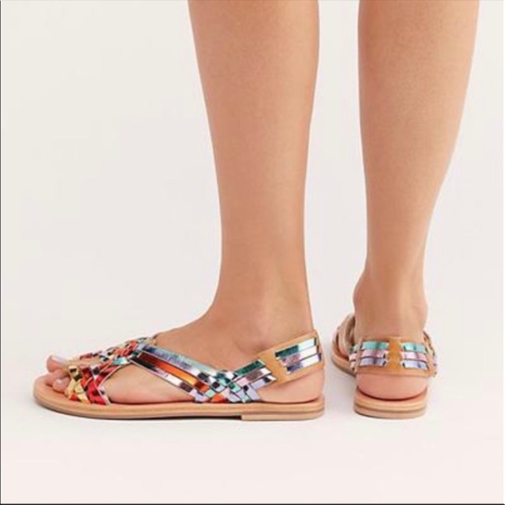 Free People San Juan Huarache Rainbow Sandals HTF - Picture 2 of 10